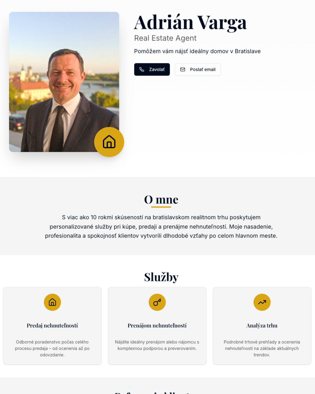 Business Card Website