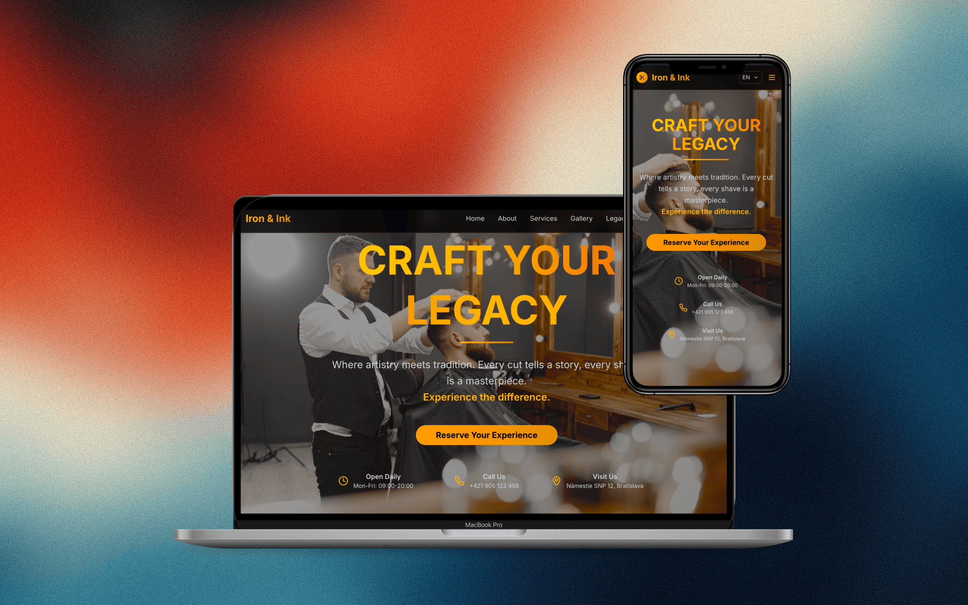 Iron & Ink Barbershop Landing